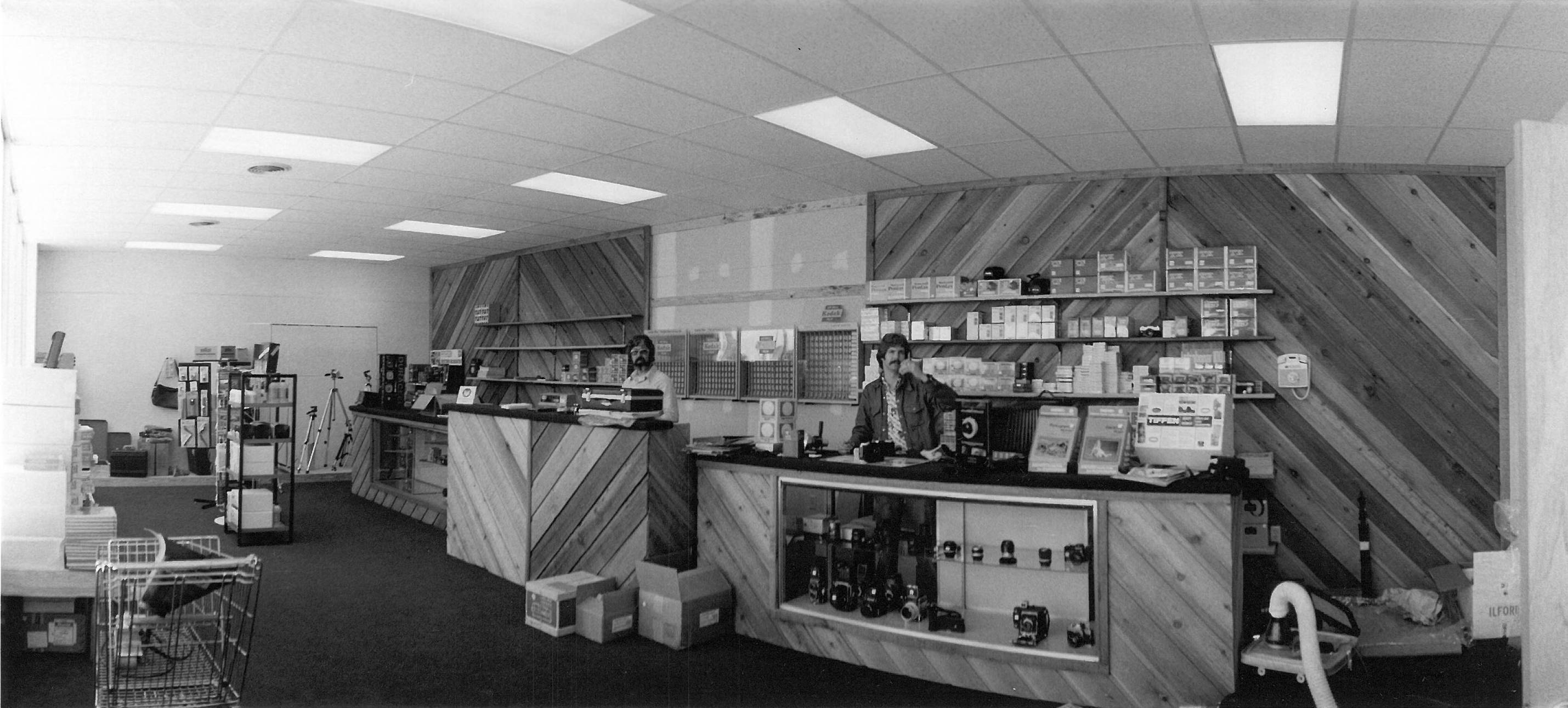 Bob Khoury and Warren Steinberg in their first store in 1976